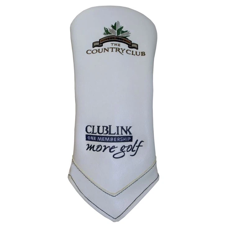 White PU Customized Golf Headcover For Golf Courses